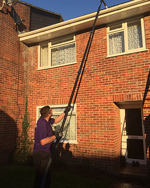 Totally Guttered gutter cleaning in progress